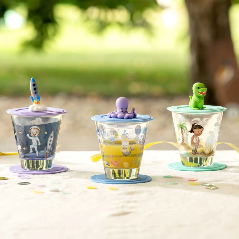 Trinkset BAMBINI AVVENTURA 3-teilig 215 ml Weltall