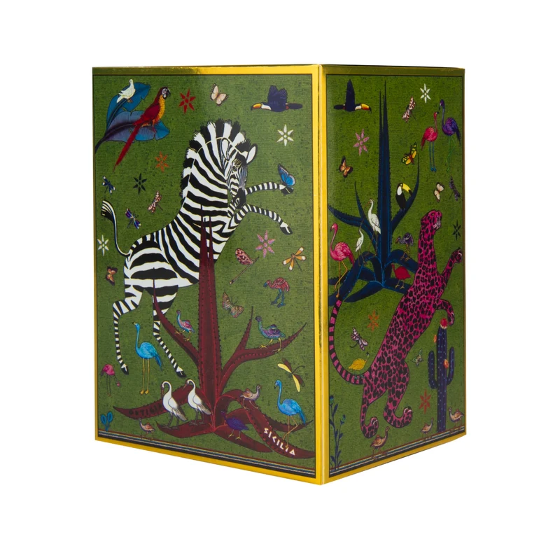Kleine Karaffe „Jug Ceramic Grün“ Jungle-Motiv