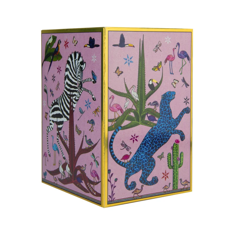 Kleine Karaffe „Jug Ceramic Pink“ Jungle-Motiv