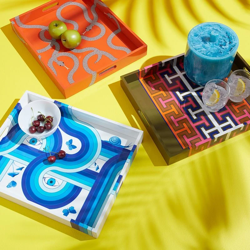 Design-Lacktablett DRUGGIST mit Third-Eye-Motiv