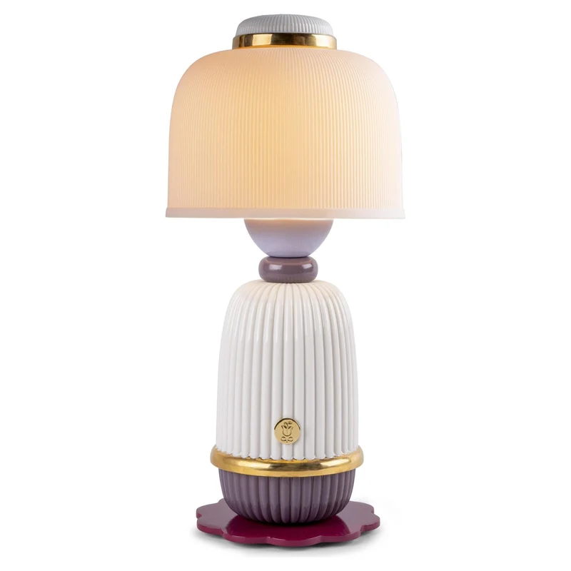 Lampe KOKESHI - aus Porzellan als kabellose Designerlampe in Cream
