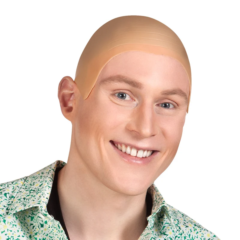 Perücke "Glatze" Latex | Kopfbedeckung zum Kostüm