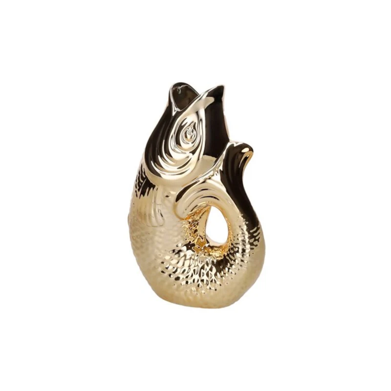 Fischvase MONSIEUR CARAFON S Gold, 1,2l 16,5x25,2x9,7cm