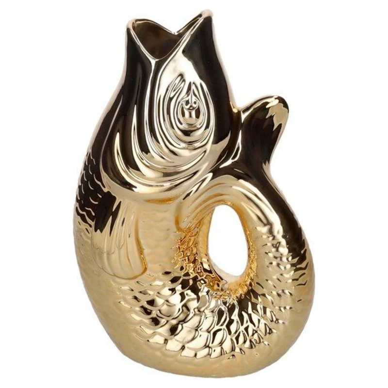Fischvase MONSIEUR CARAFON L, 2,7l Gold 21x31x12cm