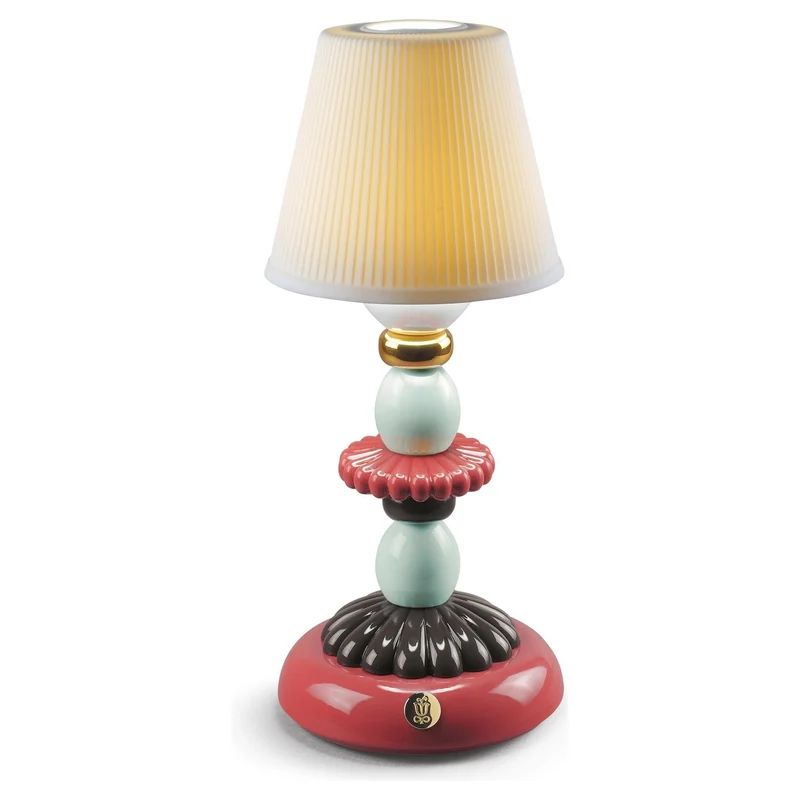 Tischleuchte LOTUS FIREFLY in Rot und Gold