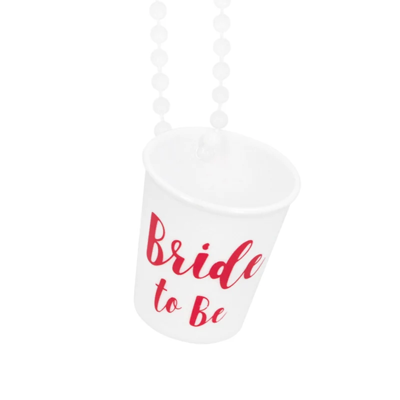 Halskette mit Schnapsglas "Bride to be"