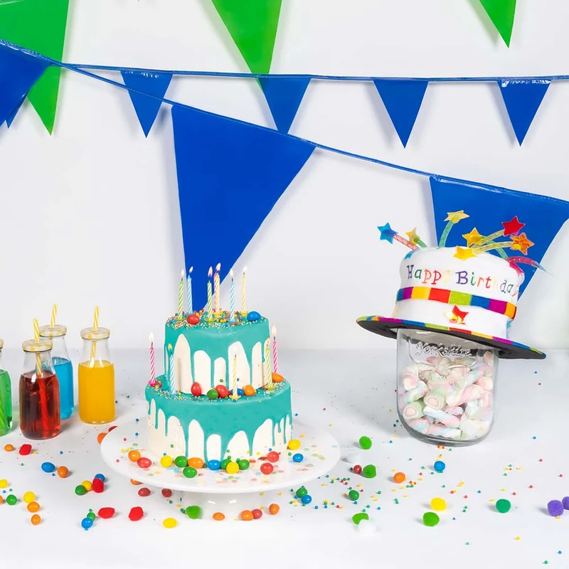 Kinder Hut "Happy Birthday" mit Sternen | Rainbow