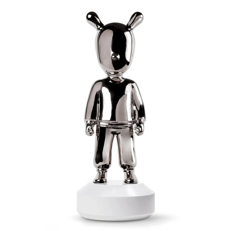 Deko Skulptur THE GUEST - Metallic in Gold u. Silber large