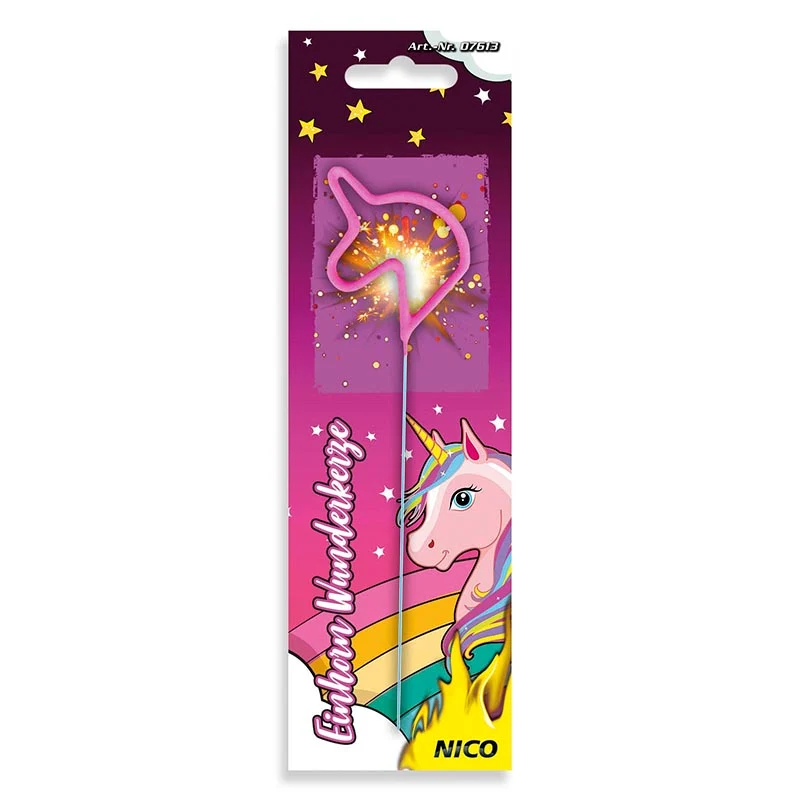 Wunderkerze Symbol Einhorn Pink