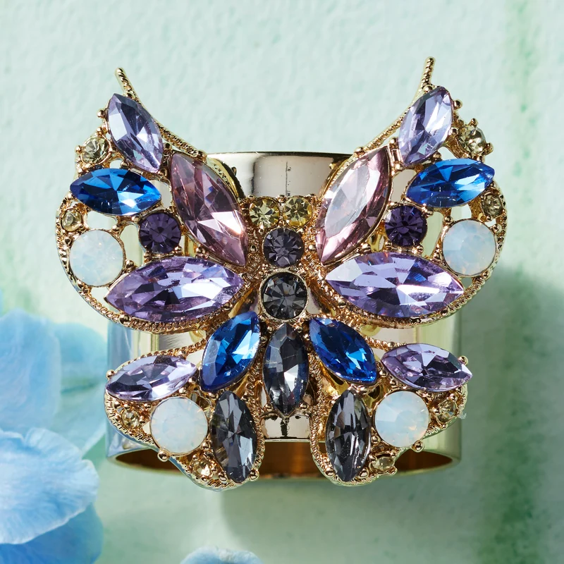 Serviettenringe "Butterfly" – 2er-Set in Blau