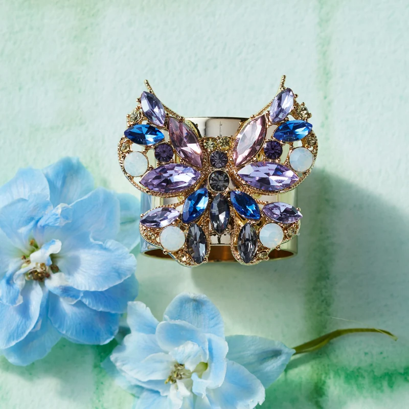 Serviettenringe "Butterfly" – 2er-Set in Blau