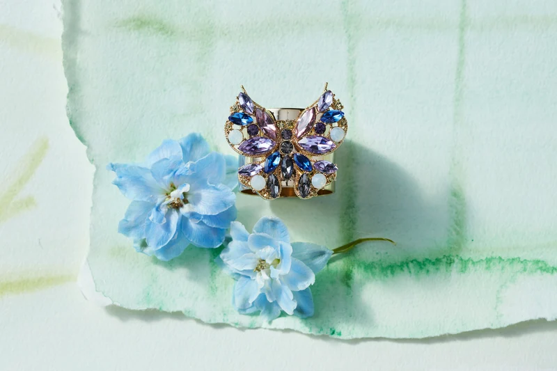Serviettenringe "Butterfly" – 2er-Set in Blau