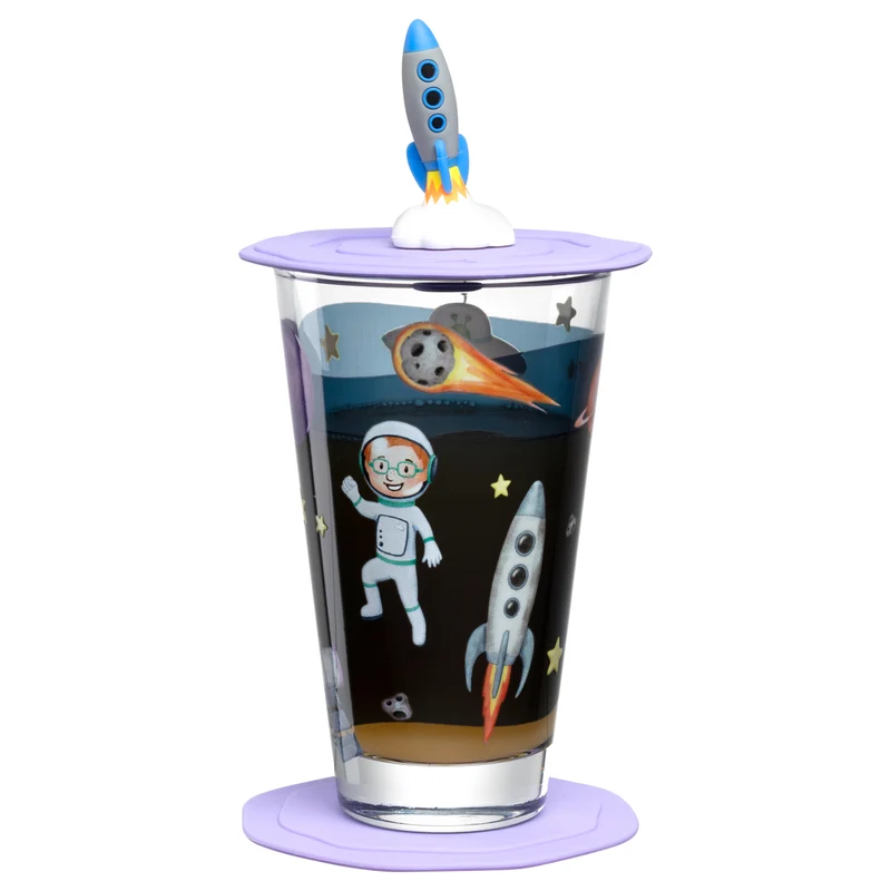 Trinkset BAMBINI AVVENTURA 3-teilig 300 ml Weltall