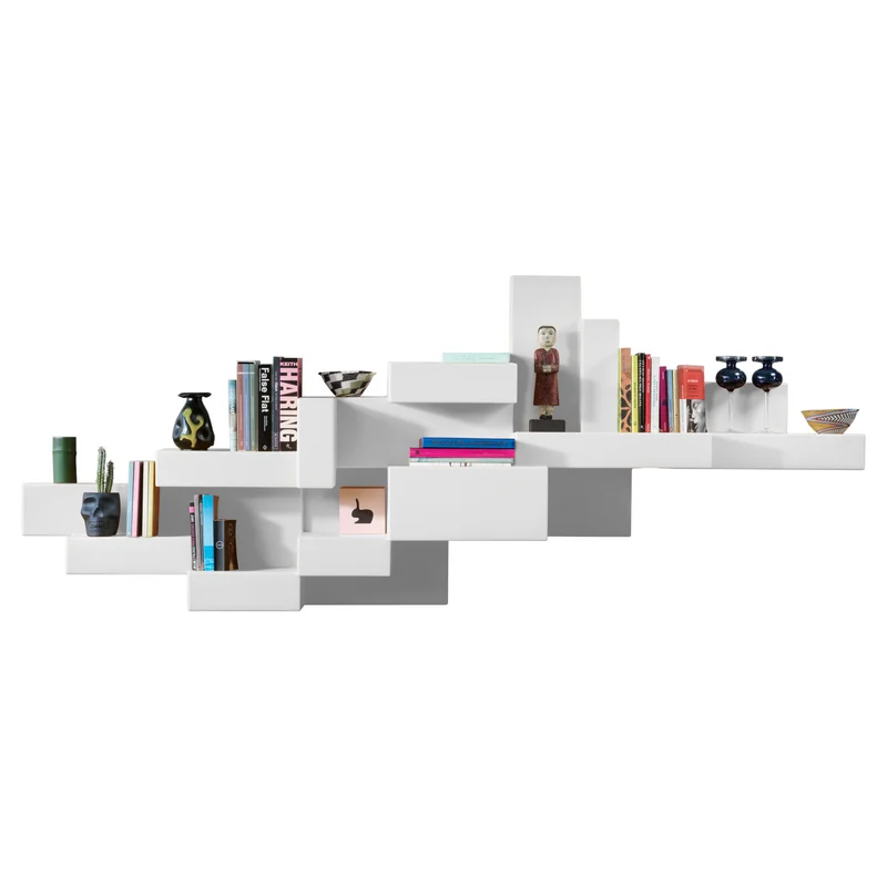 Bücherregal PRIMITIVE weiß 240x40x96cm