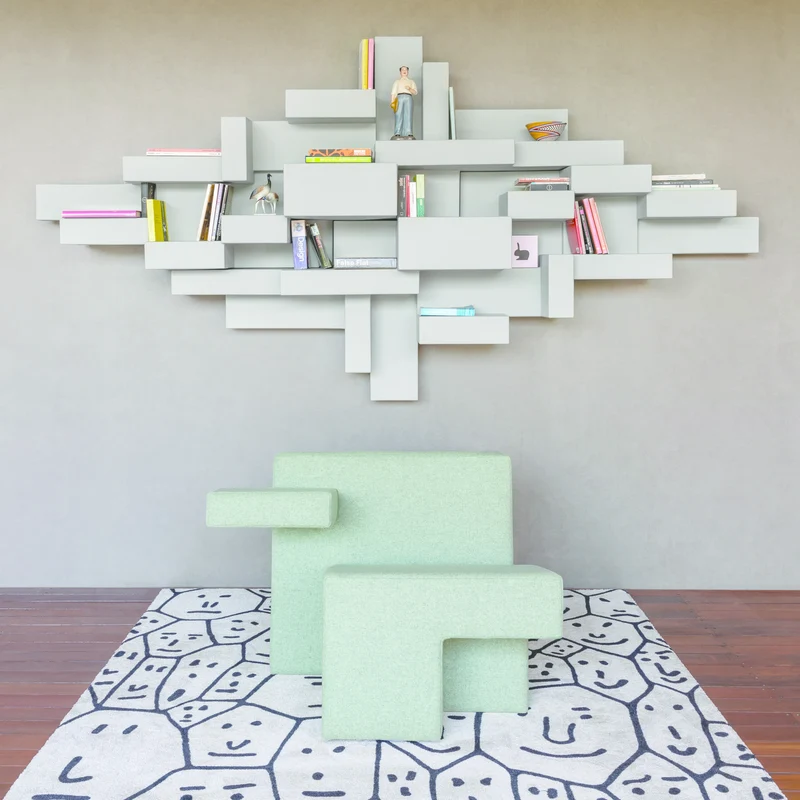 Bücherregal PRIMITIVE weiß 240x40x96cm