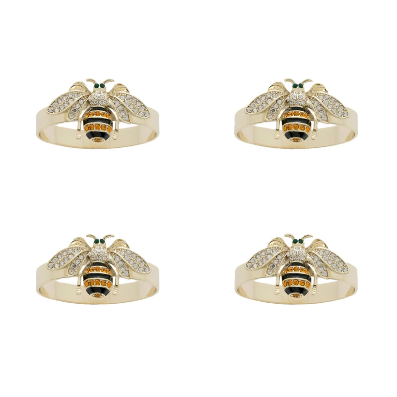 Serviettenringe "Skinny Stripey Bee" – 4er-Set