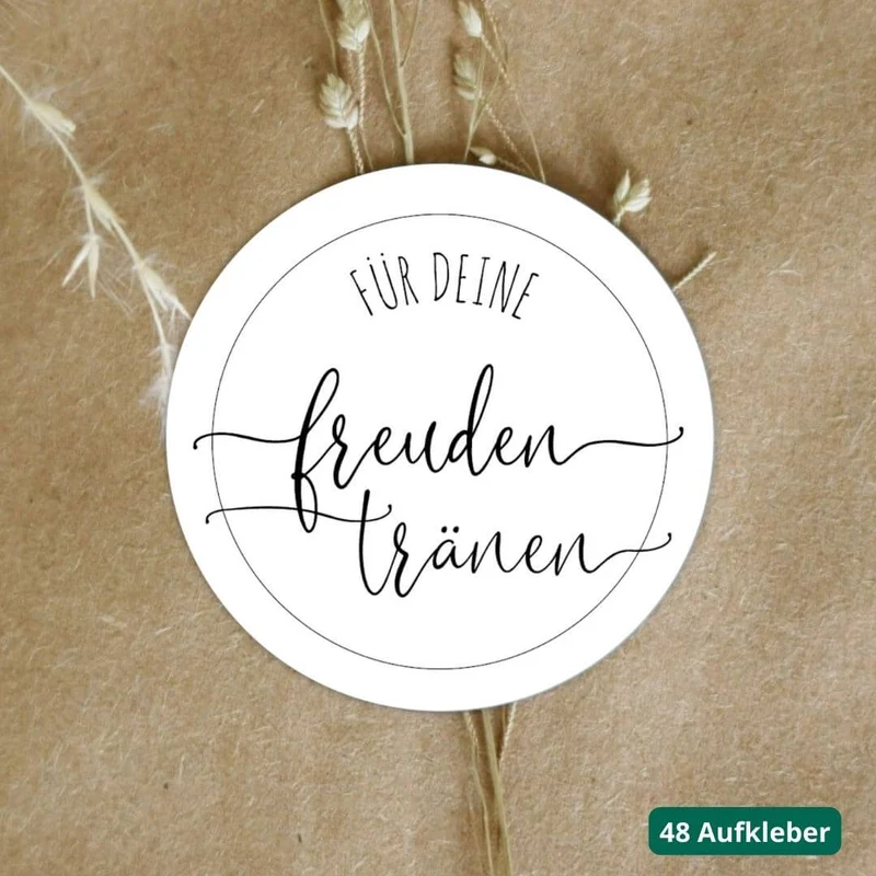 Aufkleber elegant Freudentränen (48 Stück)