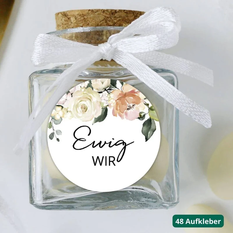 Aufkleber Blütenzauber Ewig wir (48 Stück)