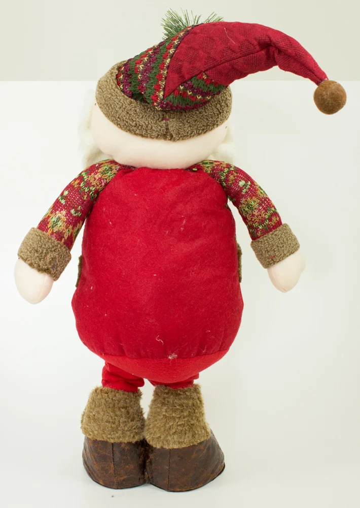 Weihnachtsmann Dekofigur für Advent und Weihnachten - Stehfigur mit ausziehbaren Beinen - 80 x 34 cm