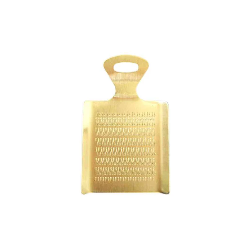 Ingwerreibe KÜCHENREIBE GOLD Küchenhelfer Muskatnussreibe Edelstahl ca. 13,5 x 9 cm