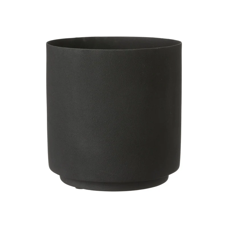 Blumentopf MALIA aus Metall in Schwarz - Wikholm Form