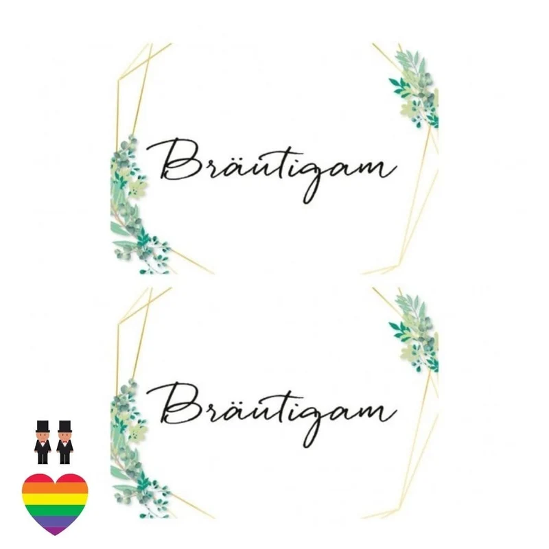 Eukalyptus Schilder Bräutigam - Mr & Mr