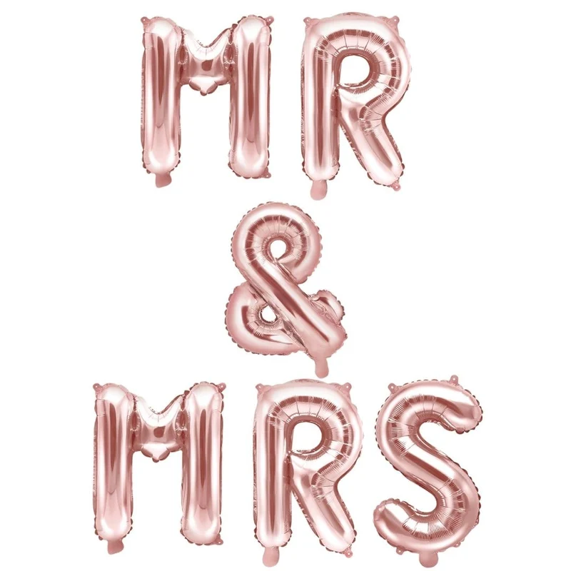 Folienballon Mr & Mrs rosegold