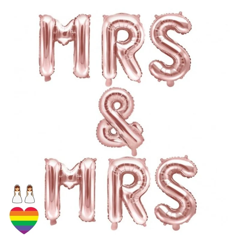 Folienballon Mrs & Mrs rosegold