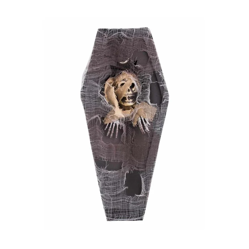 Deko Sarg mit Skelett 40 cm | Halloween Dekoration