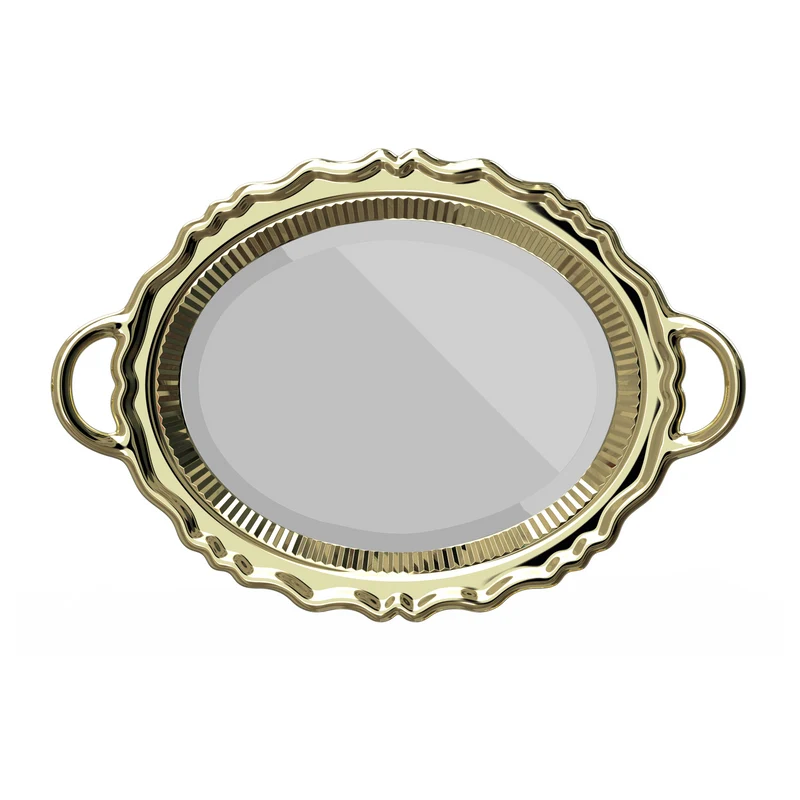 Wandspiegel PLATEAU metal finish gold 110x76,5x10,5cm