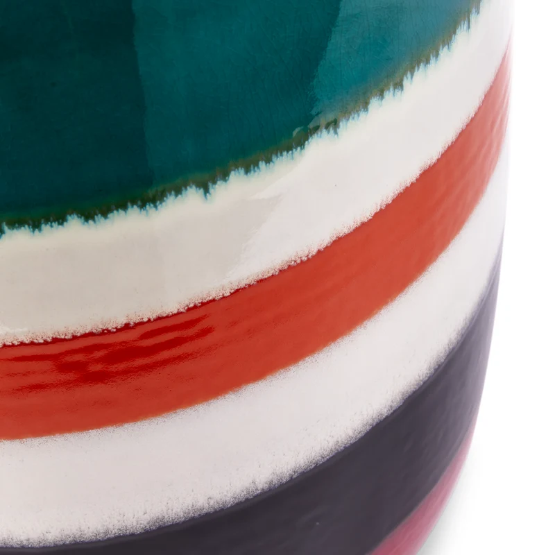 Beistelltisch STRIPED PILL mehrfarbig aus Keramik