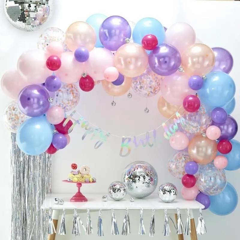 Ballon Girlande Set Pastell (80-teilig)