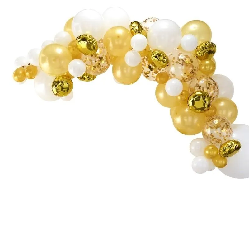 Ballon Girlande Set Farbmix gold (70-teilig)