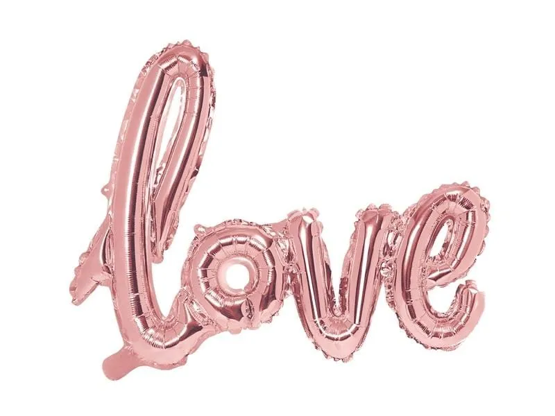 Folienballon love rosegold