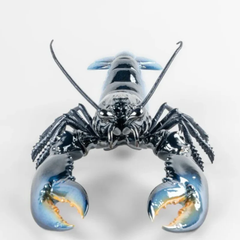 Figur LOBSTER SCULPTURE BLUE aus Porzellan