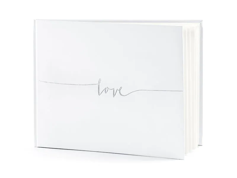 Gästebuch Love Silberschrift
