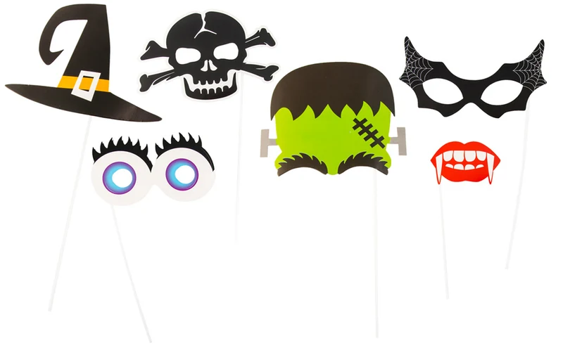 Foto Sticks Fotorequisiten Halloween - 6-tlg. Deko