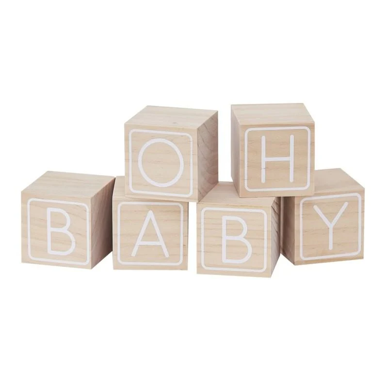Gästebuch Holz Bausteine Babyparty