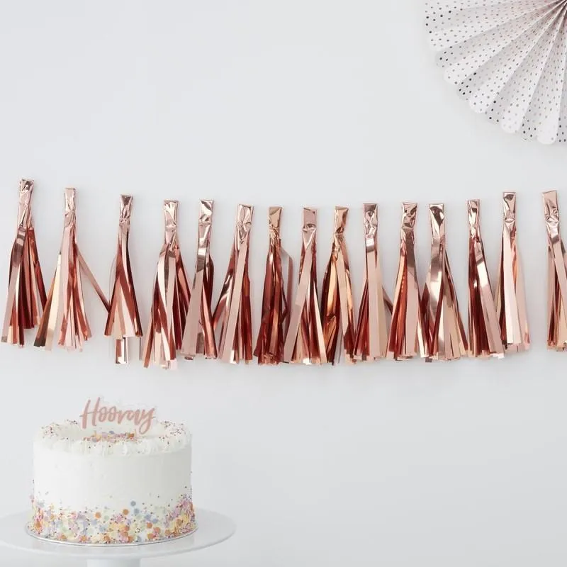 Tassel Girlande rosegold