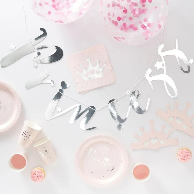 Partybox Princess - silber /rosa (70 Teile)