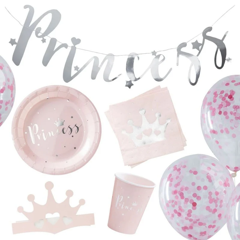 Partybox Princess - silber /rosa (70 Teile)