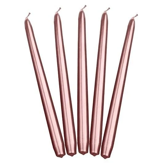 Deko Spitzkerzen metallic (10 Stück)