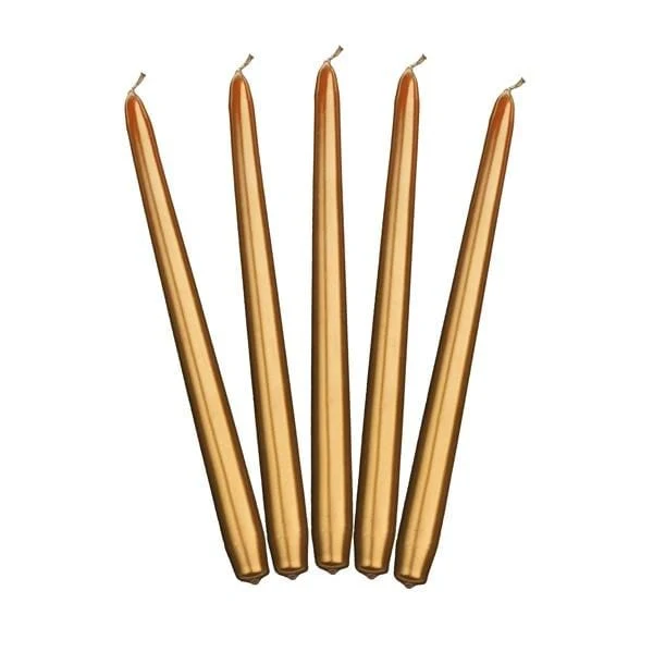 Deko Spitzkerzen metallic (10 Stück)