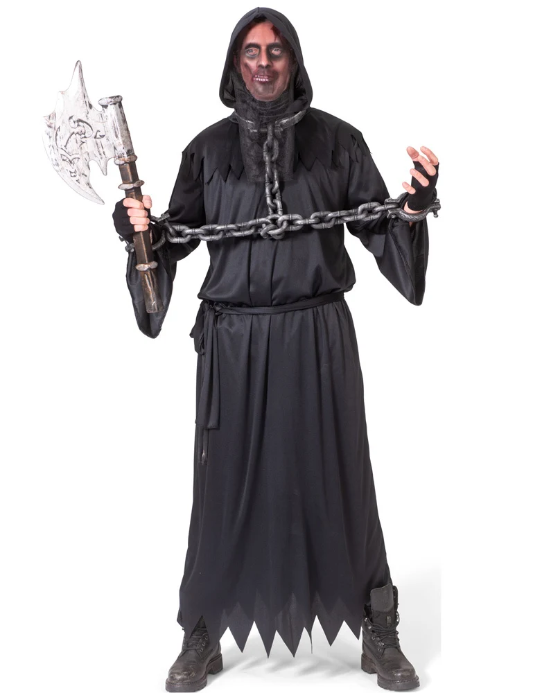 Beil Axt Länge 65 cm - Schwarz Grau | Zubehör Kostüm Halloween Karneval