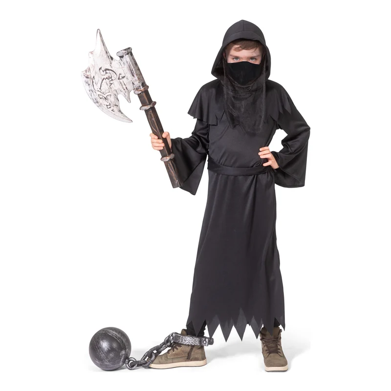 Beil Axt Länge 65 cm - Schwarz Grau | Zubehör Kostüm Halloween Karneval