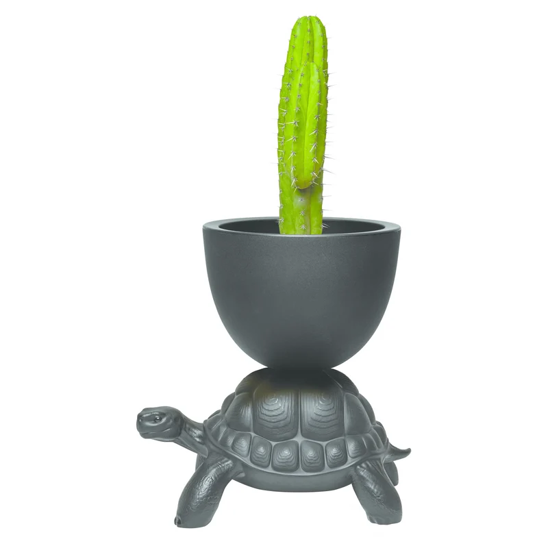 Pflanzentopf & Champagnerkühler TURTLE CARRY schwarz