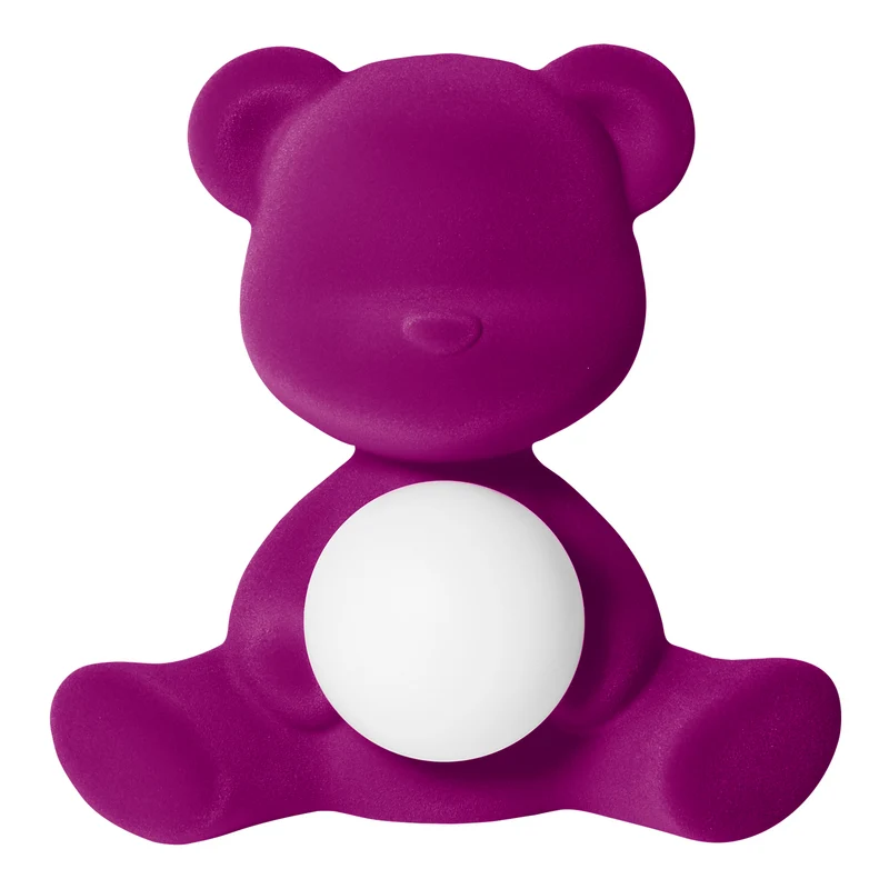 LED-Tischleuchte TEDDY GIRL VELVET violett