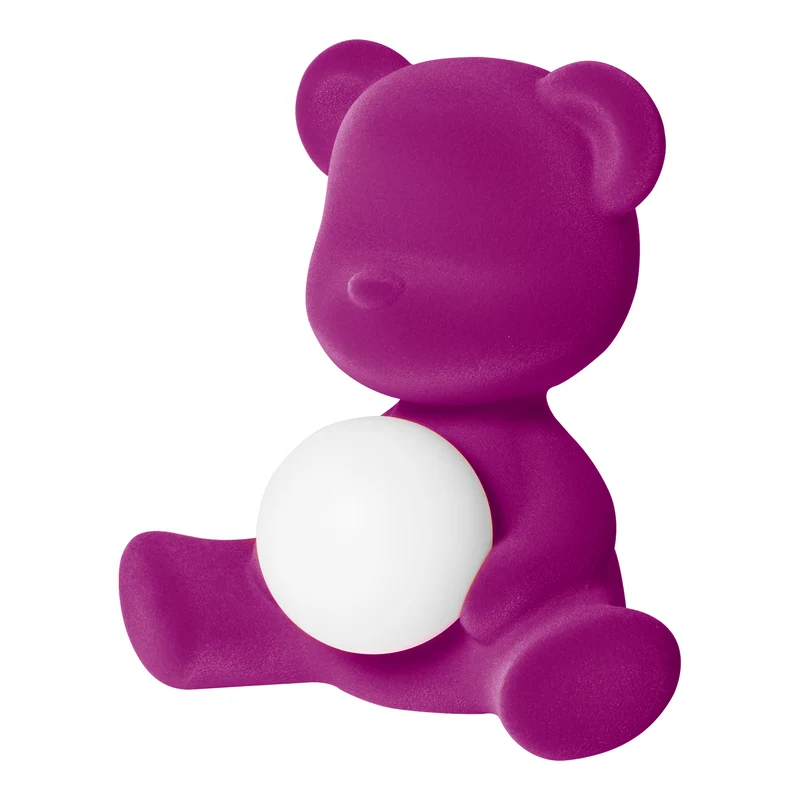 LED-Tischleuchte TEDDY GIRL VELVET violett