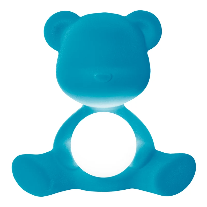 LED-Tischleuchte TEDDY GIRL VELVET hellblau