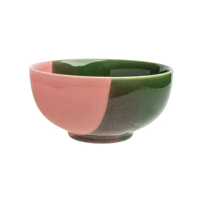 Schüssel INDUSTRIAL BOWL rosa grün ca. 17,3 x 17,3 x 8,5 cm mit reaktiver Glasur